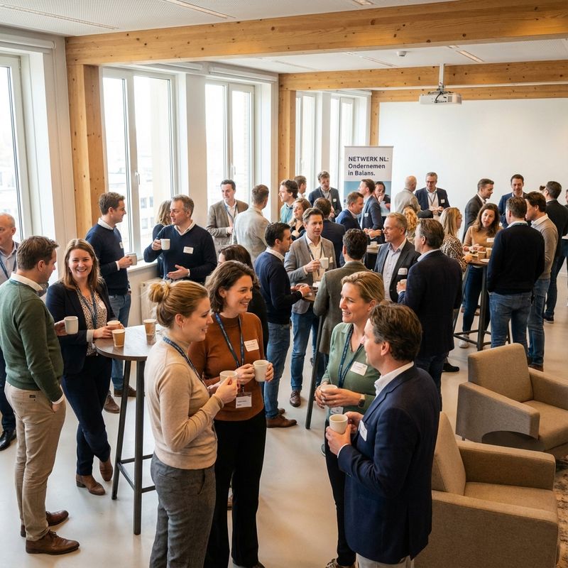 Ondernemers in gesprek tijdens de aftrap bijeenkomst