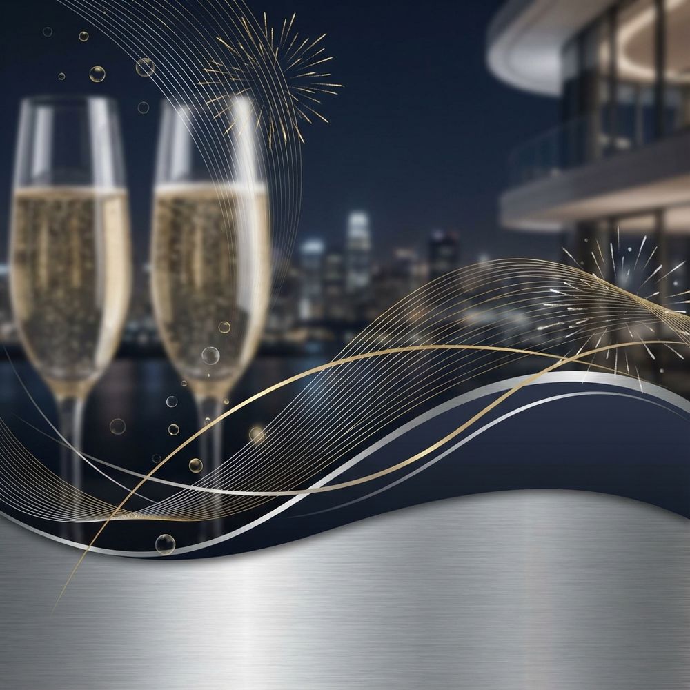 Feestelijke achtergrond voor nieuwjaarsreceptie